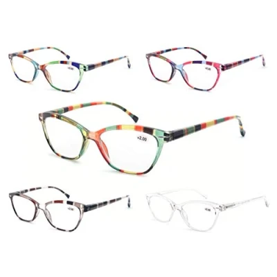 Immagine di MODFANS Confezione da 5 Occhiali lettura 1.25 per donna, Lente Trasparente Visione Chiara Montatura Leggera Moda Comodo Inclusa Tasca Gli