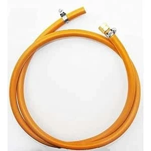 Immagine di Bradas, Tubo per il gas con raccordo di 1/4 a filettatura sinistra (1 lato fascetta) 1,5 m, 8 mm, adatto al propano e butano campeggio