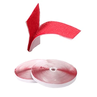 Immagine di TUKA 25mx20mm Nastro Gancio e Anello Auto Adesivo, Hook &amp; Loop striscia alta qualità, Universale Magico Strisce, per Modelbau Tinker, ecc, 25m anello, Rosso, TKB5008 Red