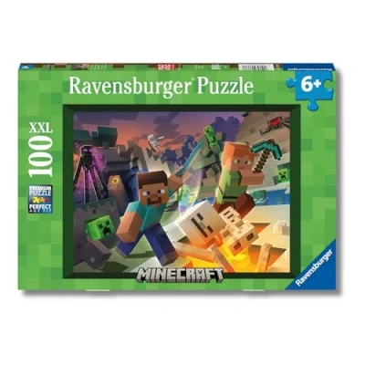 Immagine di Ravensburger Puzzle Minecraft, 100 Pezzi XXL, Età Raccoman...