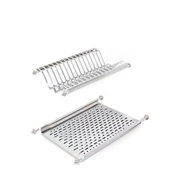 Immagine di Emuca Scolapiatti pensile per piatti e bicchieri in acciaio inox mobile di larghezza 45cm (385 mm 420 mm)