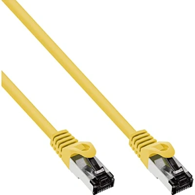Immagine di InLine® Cavo patch S/FTP (PiMf), Cat.8.1, 2000 MHz, senza alogeni, rame, giallo, 1,5 m
