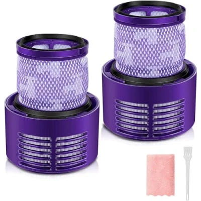 Immagine di Morpilot Filtro per Dyson V10 Serie, di Ricambio Lavabile V10, SV12 con Spazzola e Panno la Pulizia, Confezione da 2
