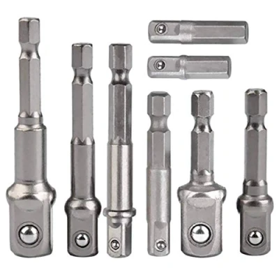Immagine di Inserti Per Avvitatore, Set di Adattatori Bussole Esagonali da 1/4&quot;, 1/2&quot;, 3/8&quot;, Trapano e Avvitatore a Batteria, Chiavi Bussola Bussola, 8 Pezzi, Supporto Punte