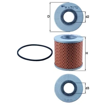 Immagine di MAHLE ORIGINAL OX 14D filtro olio Cartuccia FORD: Transit Mk2 Van, Camion pianale/Telaio
