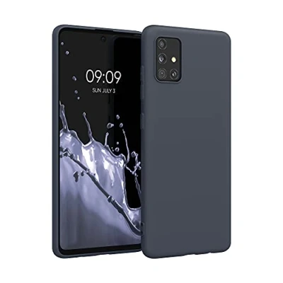 Immagine di kwmobile Custodia Compatibile con Samsung Galaxy A51 Cover Back Case per Smartphone in Silicone TPU Protezione Gommata blu mirtillo