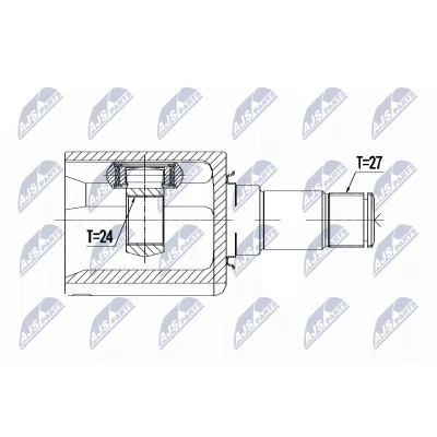 Immagine di NTY NPW ME 086 Kit Giunto Omocinetico Trasmissione automatica Assale anteriore Dx MERCEDES BENZ: Classe C T modell, Sedan, GLC SUV