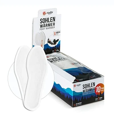 Immagine di HELLO HEAT 10 paia di solette scaldamuscoli in taglia S (3640) I riscaldatori per scarpe con durata calore 7 ore. Soletta riscaldante immediata (soletta termica). Scaldapiedi scarpe,