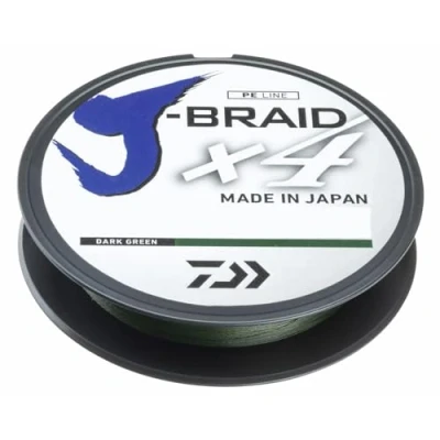 Immagine di Daiwa J Braid X4E 0.13mm 5,9kg 135m dark green Trecciato
