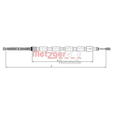 Immagine di METZGER 10.602 Cavo Freno posteriore Sx 1372/1086 COFLE PEUGEOT: 205 II Hatchback, I Hatchback