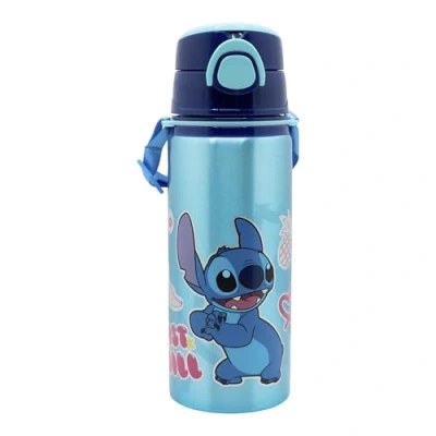 Immagine di BOTTIGLIA RIUTILIZZABILE POP UP IN ALLUMINIO CON TRACOLLA 730 ML STITCH DRAWING