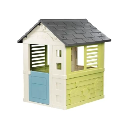 Immagine di Smoby Life casetta giocattolo Jolie (98 x 110 127 cm) con percentuale di riciclaggio del 59%, resistente alle intemperie, per bambini finestre, all&#039;aperto giardino o terrazza, a