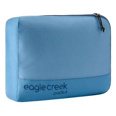 Immagine di Eagle Creek Pack It Reveal Cubi da viaggio di medie dimensioni, in tessuto resistente e impermeabile, con cerniera angolata pannello frontale rete, colore: blu alba