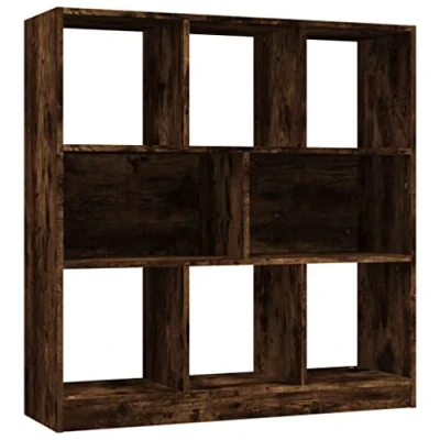 Immagine di vidaXL Libreria Rovere Fumo 97,5x29,5x100 cm in Legno Multistrato, Mobile Porta Libri, divisorio Camera, scaffale, armadietto per scaffalatura