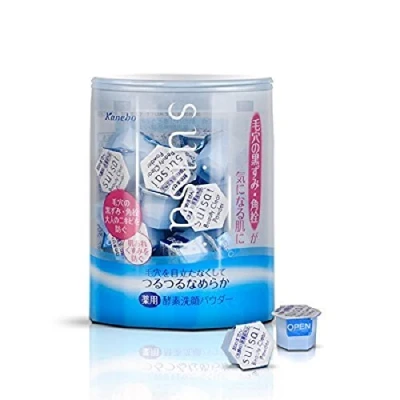 Immagine di Kanebo Suisai Confezione da 32 polveri detergenti per il viso, prodotto di bellezza, 0,4 g, colore: trasparente