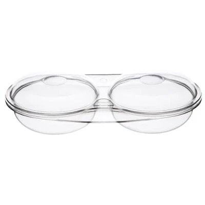 Immagine di Easy Cook Pendeford Cuoci Uova da microonde a Due Scomparti 2, Colore: Trasparente