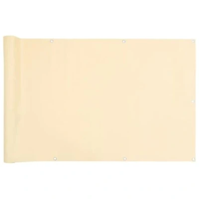 Immagine di vidaXL Paravento da Giardino Crema 500x90 cm in PVC, rotolo di recinzione, striscia recinzione balcone, schermo