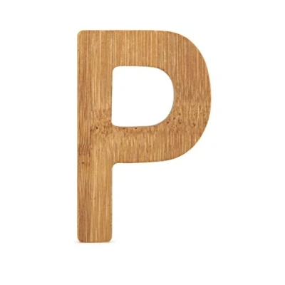 Immagine di Small Foot ABC Lettera P in bambù sostenibile, Super combinabile con Altre Lettere Come Decorazione o targhetta, particolarmente Adatto per Imparare a Leggere Bambini (Onore)