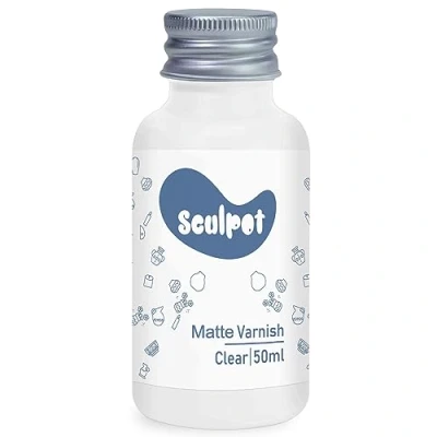 Immagine di Smalto per argilla asciutta all&#039;aria, opaco, 50 ml, essiccante vernice trasparente artigianato, impermeabile e opaco