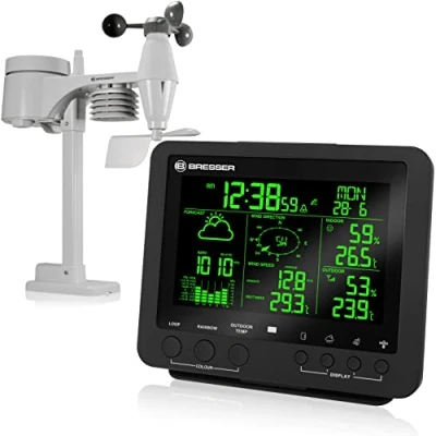 Immagine di BRESSER 5 in 1 Centro meteo professionale con display di 256 colori nero