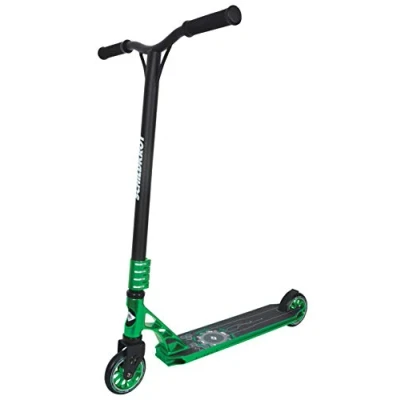 Immagine di Schildkröt Flipwhip Stunt Scooter, Design: Verde, Monopattino Acrobatico Premium, Compressione HIC e Cerchio in Alluminio, Ruote PU da 110 mm, per Tutte le Manovre Acrobazie, 510403