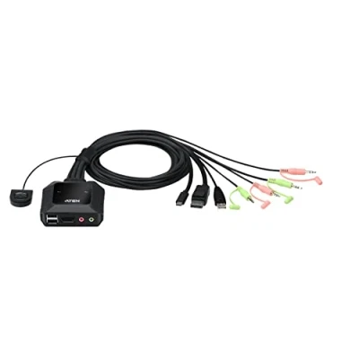 Immagine di ATEN 2 Port USB C DisplayPort Kabel KVM Switch Console 4096 x 2160 Pixel