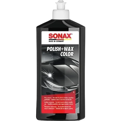 Immagine di SONAX Polish+Wax Color black (500 ml) polish con pigmenti colorati e componenti in cera Art. N. 02961000 820