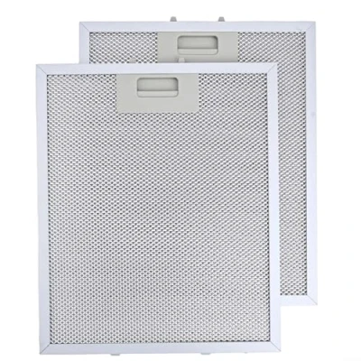 Immagine di 2 filtri antigrasso in metallo per cappa aspirante, compatibili con da cucina RANGEMASTER, 30 cm x 25 cm, 5 strati alluminio, filtro