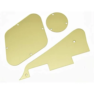 Immagine di Dopro Gold Mirror LP Battipenna posteriore controllo piastra interruttore cavità copre per Epi Les Paul