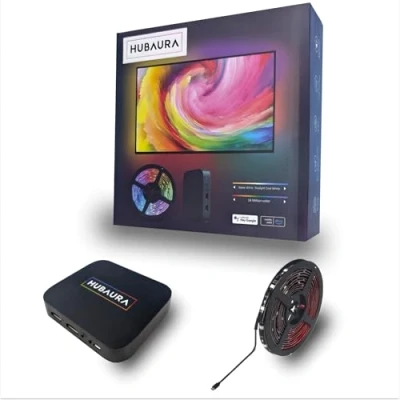 Immagine di HUBAURA Sync Box retroilluminazione HDMI 2.0 Nastro LED sincronizzazione Immagine, per TV 42 a 88 Pollici (65 70 Pollici)