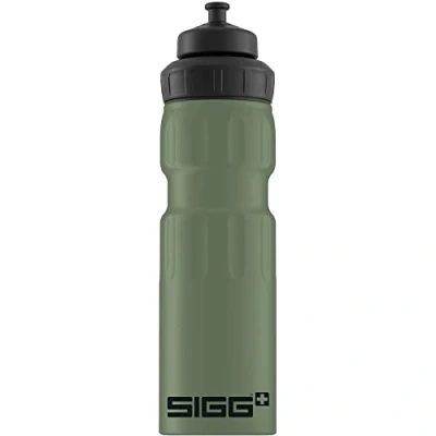 Immagine di Sigg WMB Traveller Leaf Green Touch Borraccia alluminio (0.75 L), colorata ermetica e priva di sostanze nocive, acqua leggerissima in