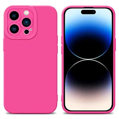 Immagine di Cadorabo Custodia compatibile con Apple iPhone 14 PRO MAX in FLUID HOTPINK Coperchio protettivo silicone TPU flessibile