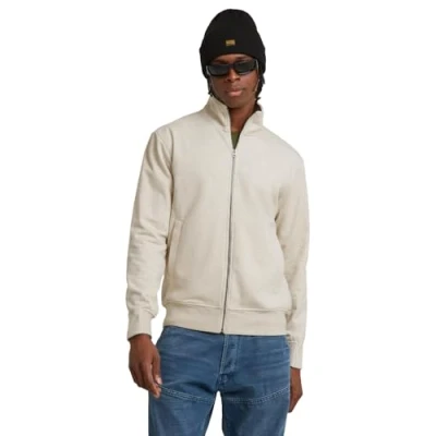 Immagine di G STAR RAW Nifous Felpa con Zip Maglia di Tuta, Multicolore (Whitebait Htr D25122 d566 6030), L Uomo