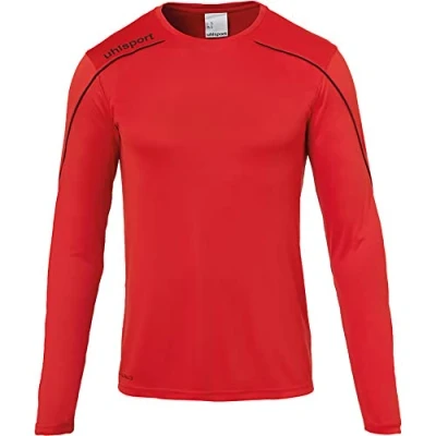 Immagine di uhlsport Stream 22 Maglia a Maniche Lunghe da Bambino, Bambini, Maglietta, 100347821, Rosso/Nero, 140