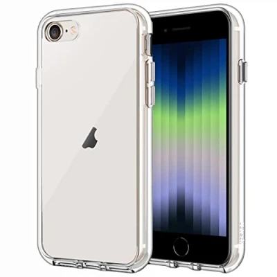 Immagine di JETech Cover per iPhone SE 2022/2020 (3./2. Generazione), 4,7 Pollici, Anti Ingiallimento Telefono Custodia con Assorbimento degli Urti e Graffio (Trasparente)