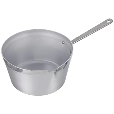 Immagine di Pentole Agnelli Linea Family Cooking Alluminio Casseruola Conica con Un Manico e Becco, Argento, 20 cm