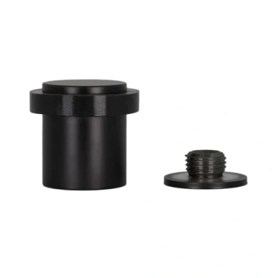 Immagine di EVI Herrajes Fermaporta acciaio inossidabile 24 x 30 mm Base filettata avvitata laccato nero Include vite + tassello di fissaggio mod. I 199/24X30 CBNG