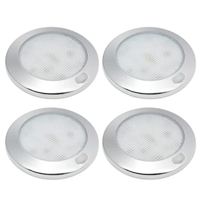 Immagine di 12 V luci LED a soffitto regolabile con interruttore 76 mm Chome placcato finitura