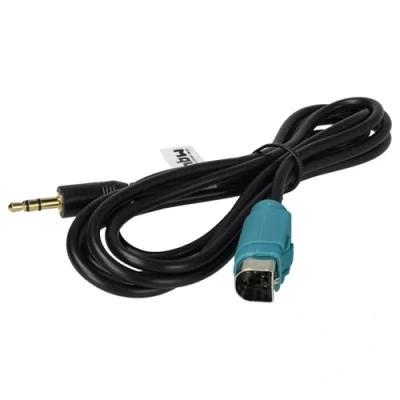 Immagine di vhbw cavo adattatore audio AUX per autoradio (120 cm) compatibile con Alpine CDA 9886R, 9887R, 9884R, 9885R, 9883R