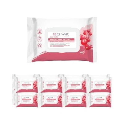 Immagine di Cleanic Intimate Carta Umida Usa e Getta Combinazione di Salvietta Rinfresca le Zone Intime Estratto Mirtillo Rosso Prebiotico 16x40 Pz