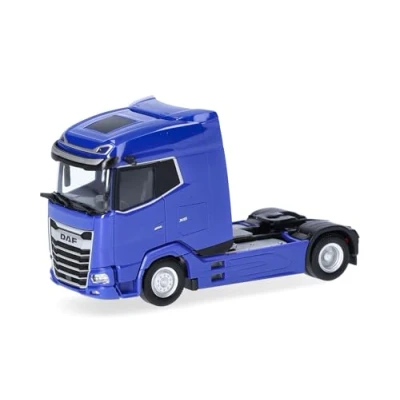 Immagine di herpa modello camion DAF XG trattore 2 assi, blu ultramarino, miniatura in scala 1:87, pezzo da collezione, Made Germany, plastica