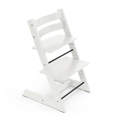 Immagine di Stokke, sedia Tripp Trapp, colore bianco, regolabile, evolutivo, per neonati, bambini e adulti, pratica, comoda ed ergonomica, design senza tempo