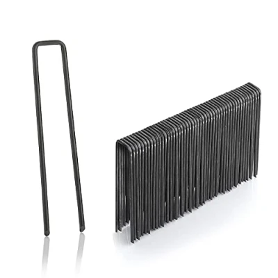 Immagine di GardenMate 50 Picchetti per Fissaggio a Terra Non Zincati in Filo d’Acciaio Lunghezza 100 mm, Larghezza 13 Diametro 2,9 mm