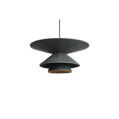Immagine di LOOM DESIGN Lampada a sospensione Morphic LED, nero, feltro, Ø 50 cm