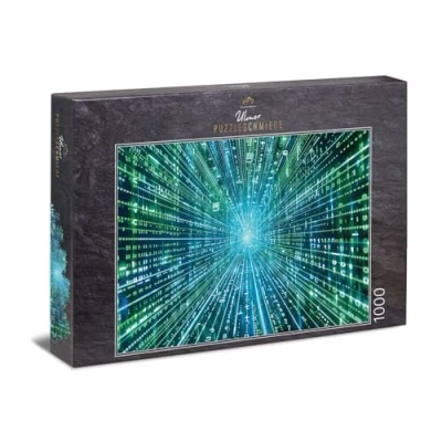 Immagine di Ulmer Puzzleschmiede Puzzle da 1000 pezzi online Illustrazione codice con sfondo 3D come impossible classico il titolo del motivo Made in Germany