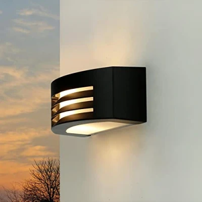 Immagine di Licht Erlebnisse Marittima lampada applique PER ESTERNI FIANDRE IN NERO / IP44 resistente alle intemperie E27 230V LUCE ILLUMINAZIONE cortile giardino da parete