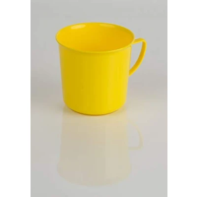 Immagine di Kimmel Tazza da tè con manico, riutilizzabile, infrangibile, 330 ml, in plastica, colore giallo