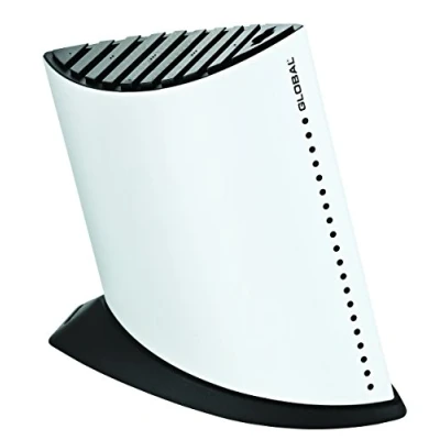 Immagine di Ceppo coltelli bianco in acciaio inox per 9 di Global