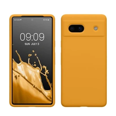 Immagine di kwmobile Cover per Google Pixel 7a Custodia Back Case Smartphone in Silicone TPU Protezione Gommata mango