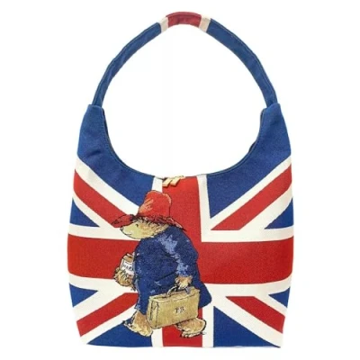 Immagine di Signare borsa a tracolla Hobo con motivo Union Jack Paddington Bear, spaziosa casual morbida, facilmente imballata tasche interne, multicolore, Medium